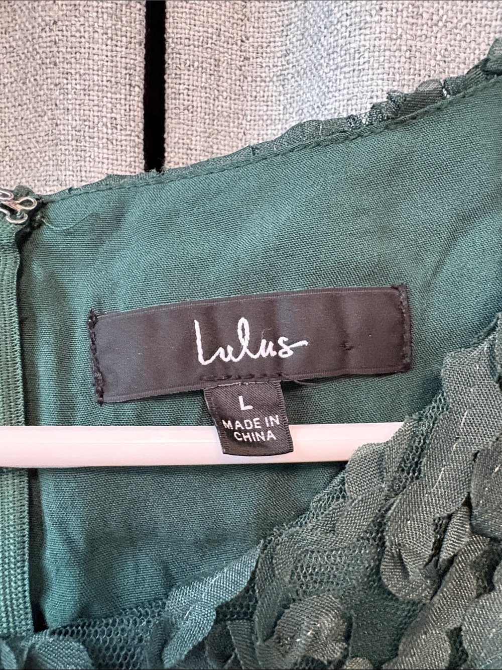 Lulu's Deep Green Textured Dress - Picture 2 of 4